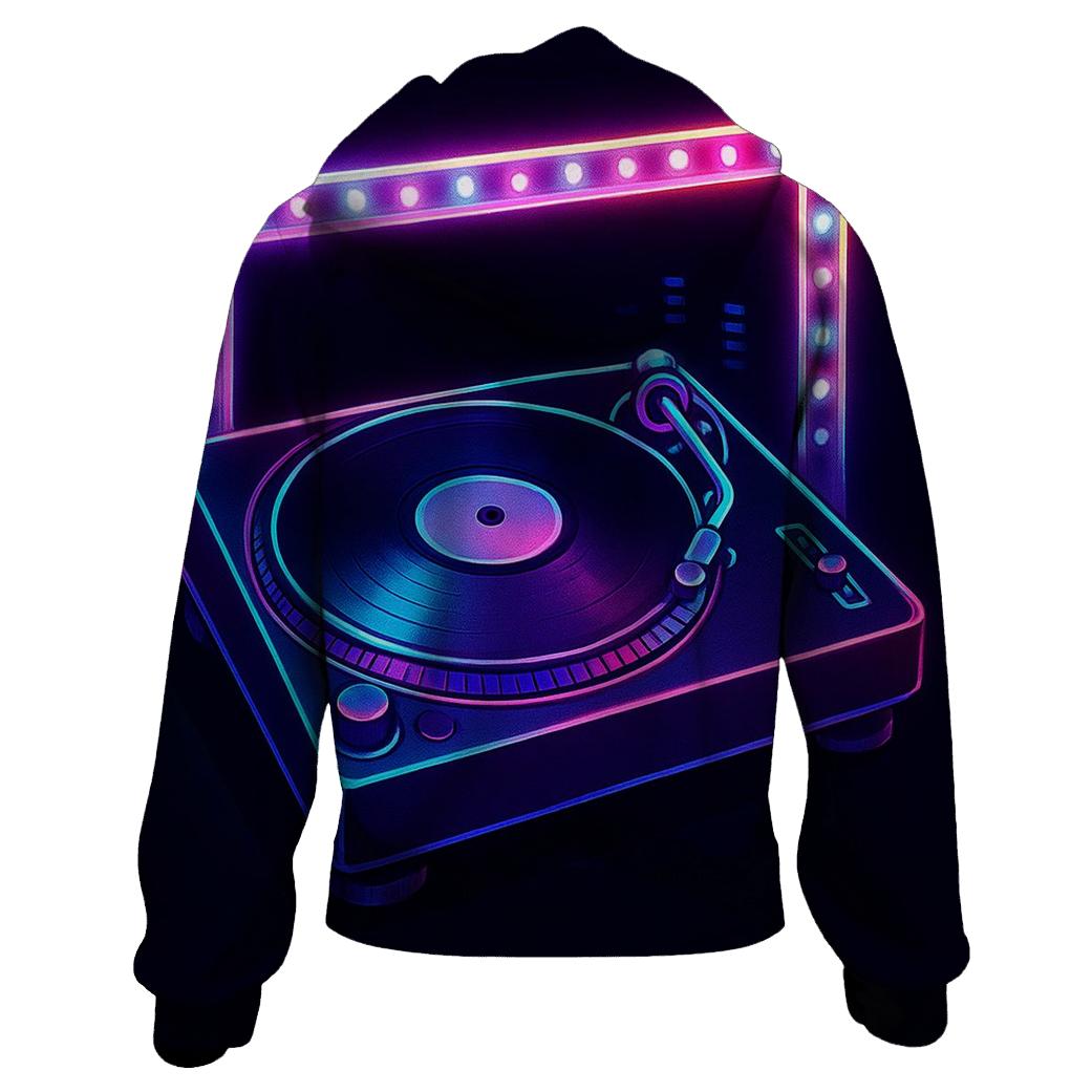 Neon Marquee Turntable graphic hoodies