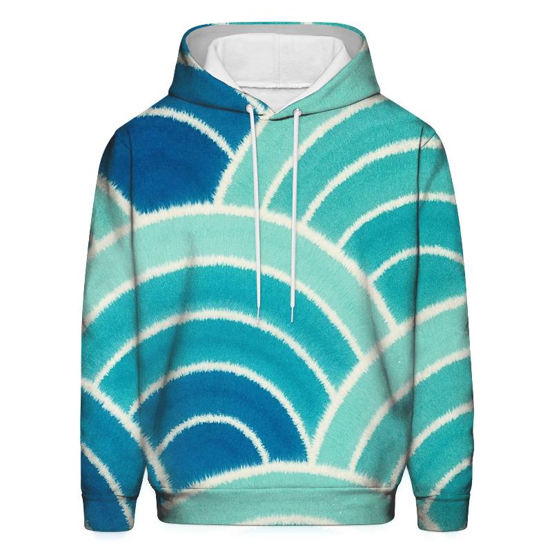 Shibori Fan Fold Tidal Wave Arcs hoodie styles