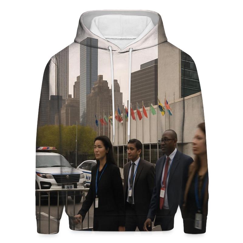 UN General Assembly Week Midtown Security Perimeter Skyline hoodie trends