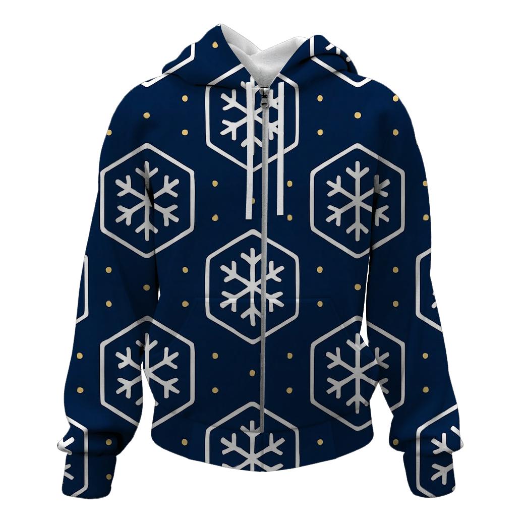 Snowflake Constellation Tessellation embroidered hoodies