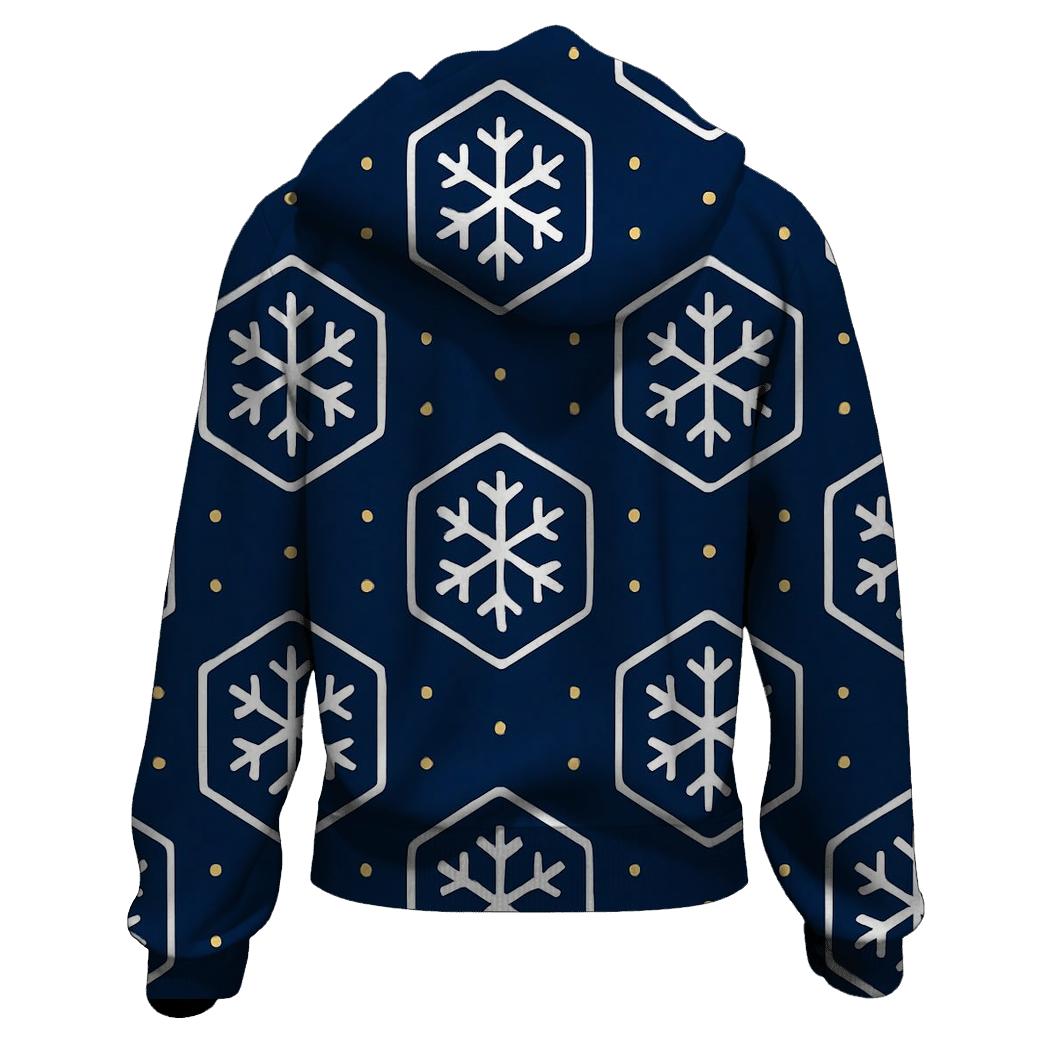 Snowflake Constellation Tessellation embroidered hoodies