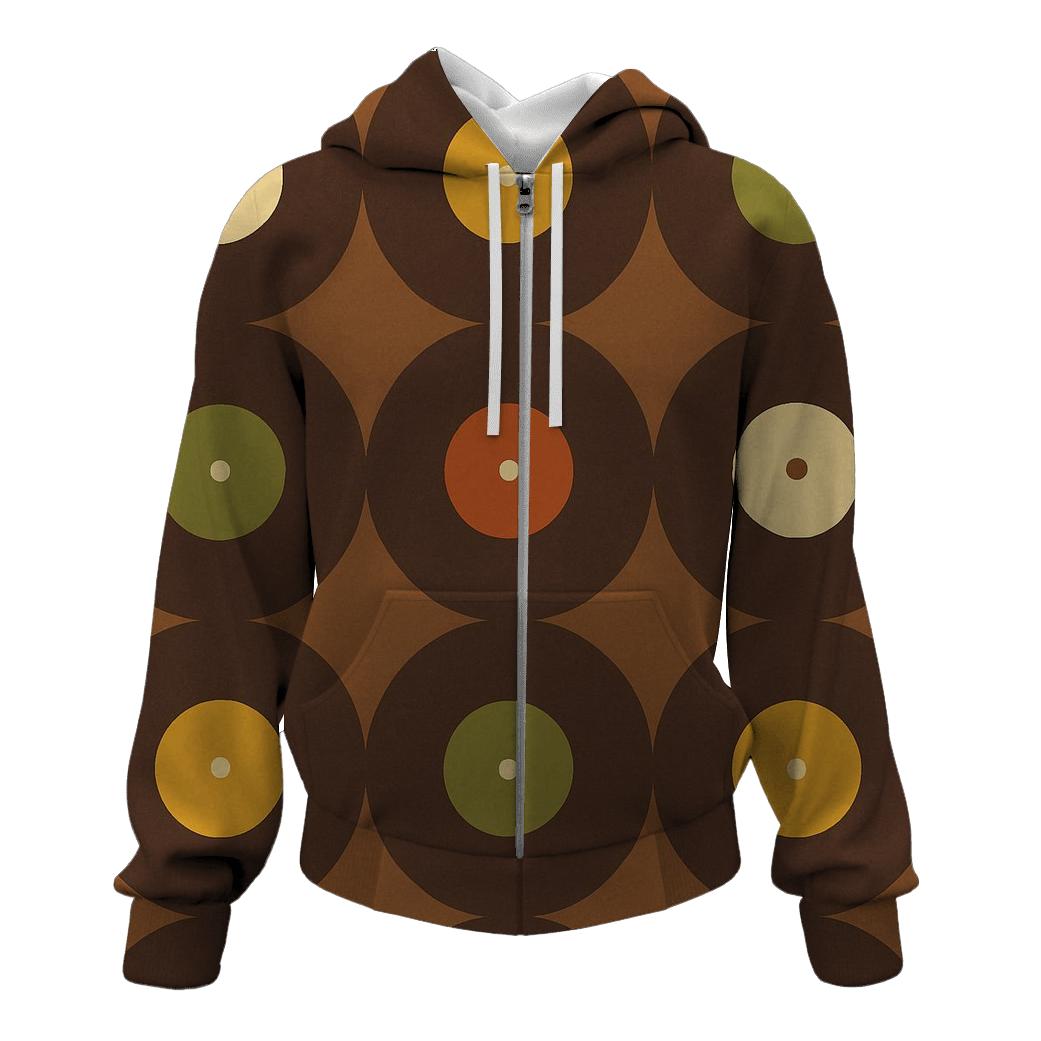 Groovy Vinyl Wave Grid pullover hoodies