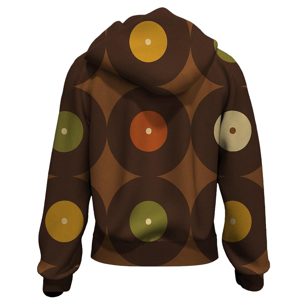 Groovy Vinyl Wave Grid pullover hoodies