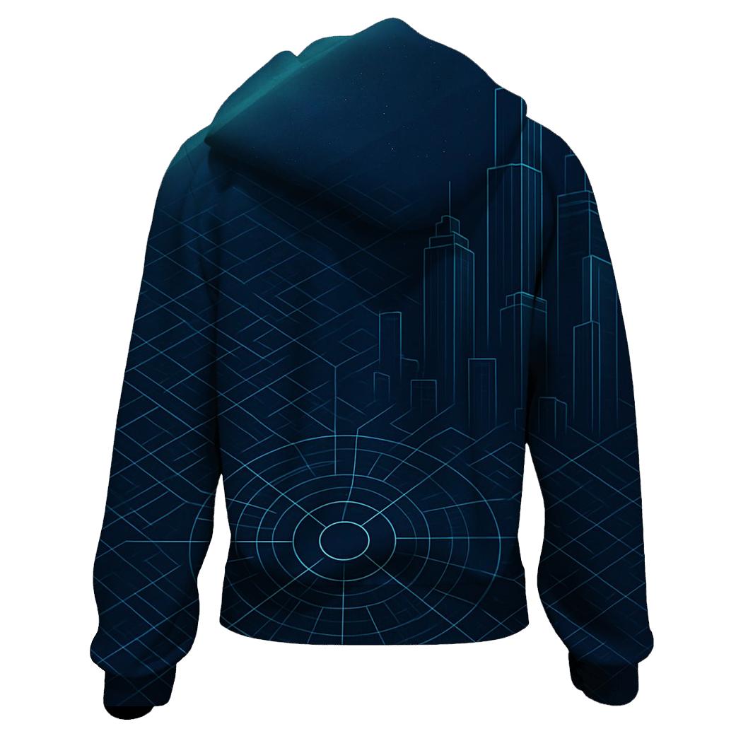 Aurora Blueprint City Grid hoodie styles