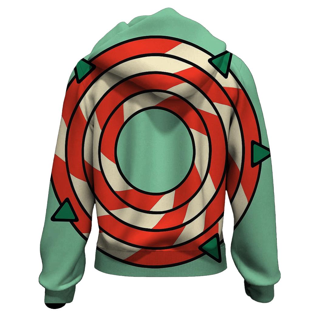 Candy Cane Orbit Stripes pullover hoodies