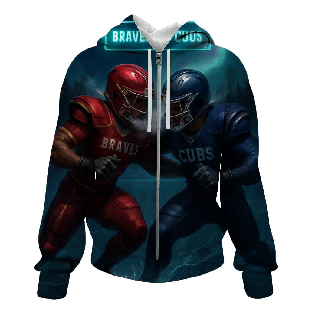 Frozen Gridiron Clash On An Icy Lake hoodie trends