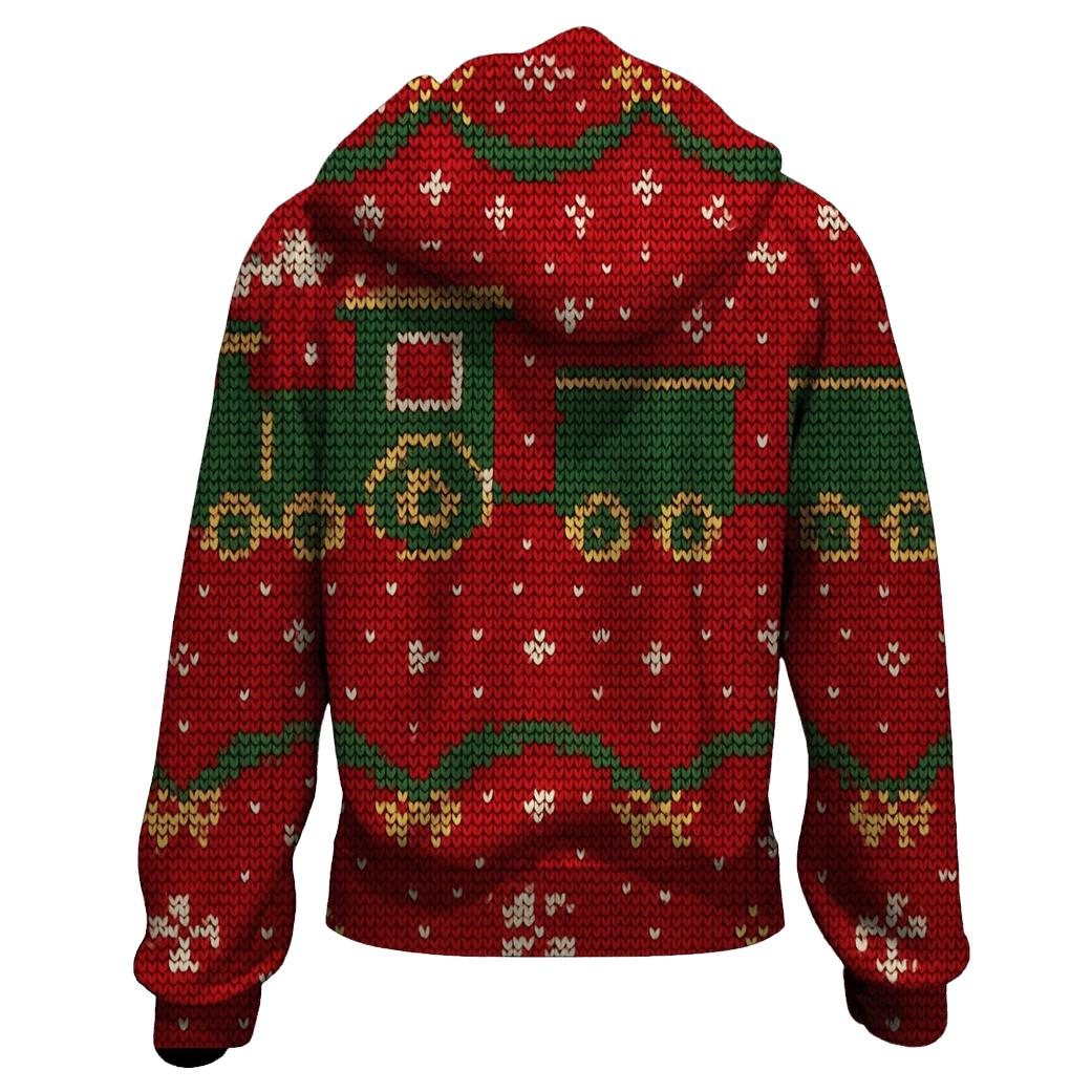 Tacky Toy Train Garland Grid Design heavyweight hoodies