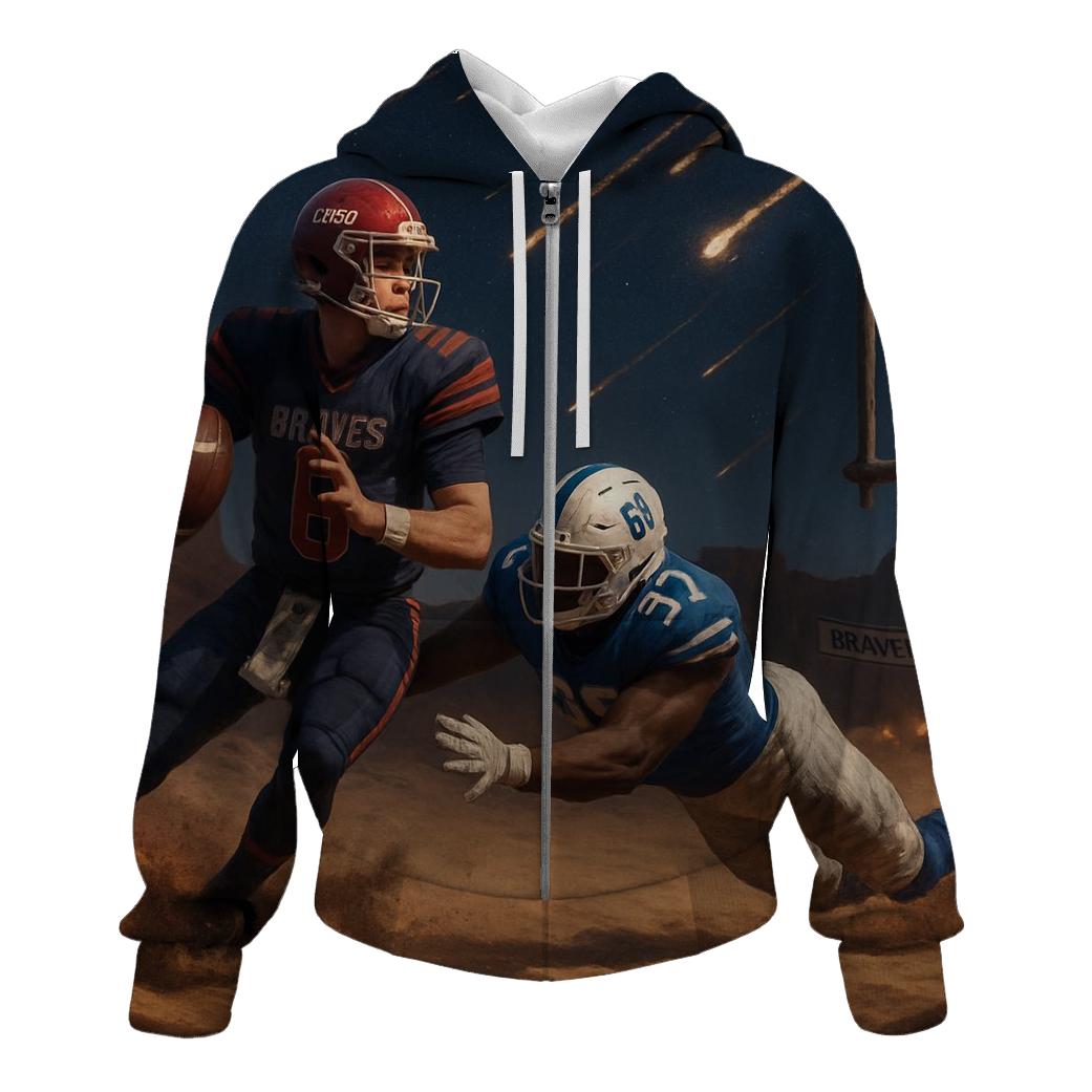 Desert Night Scrimmage Under Meteor Shower hoodie designs