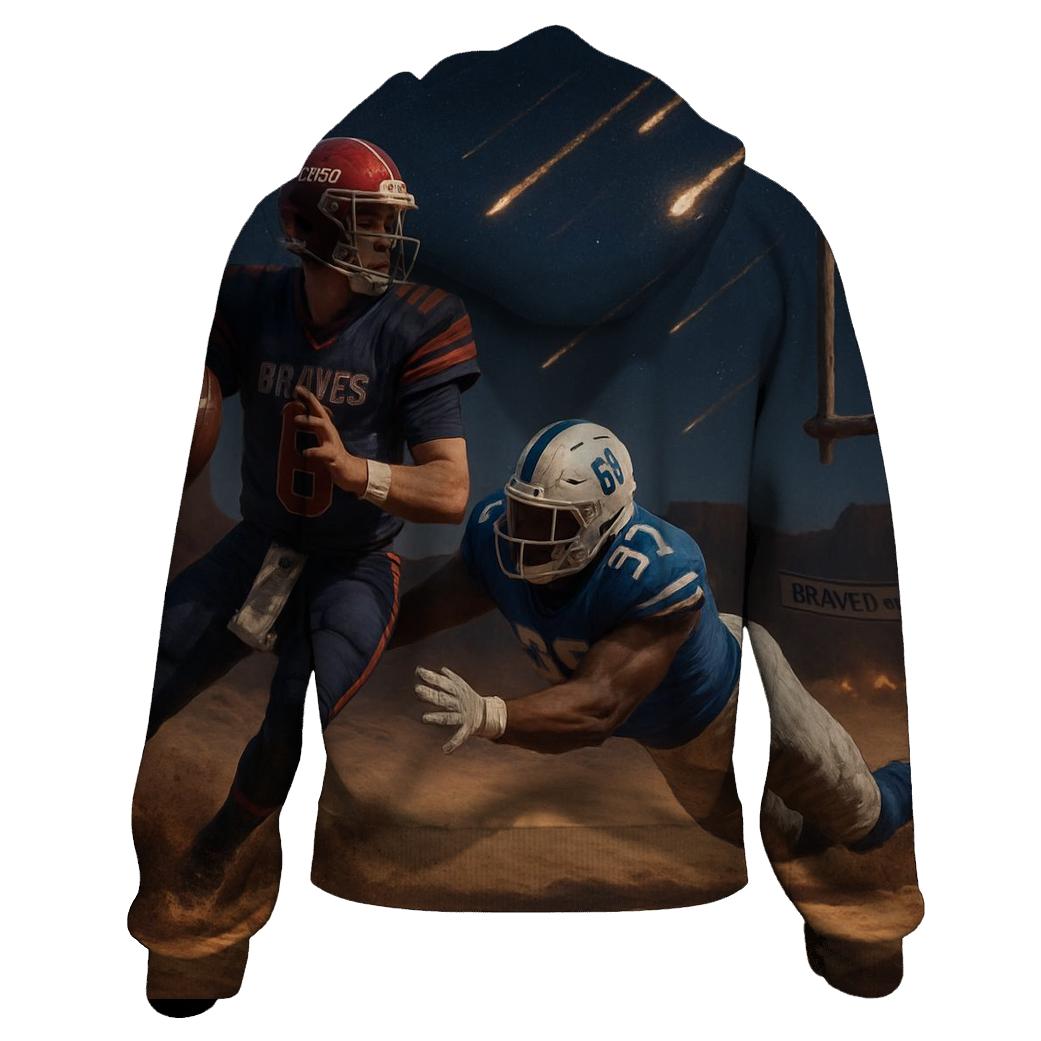 Desert Night Scrimmage Under Meteor Shower hoodie designs