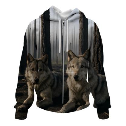 Wolves Resting In A Burn Scar Forest One Year After Wildfire premium hoodies