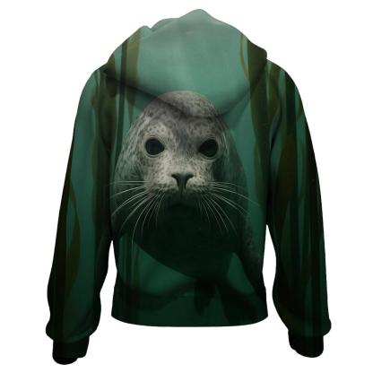 Kelp Forest Harbor Seal Thread graphic hoodies
