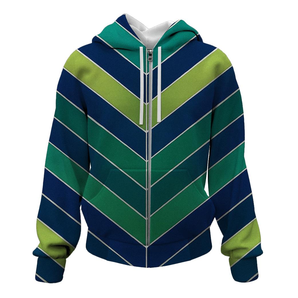 Accordion Chevron Auroral Rift hoodie designs