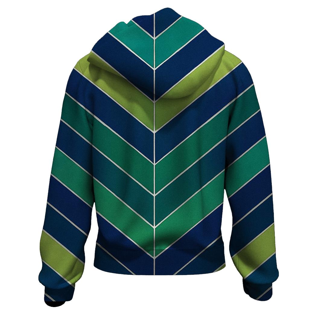 Accordion Chevron Auroral Rift hoodie designs