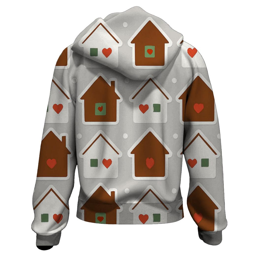 Gingerbread House Icon Grid heavyweight hoodies