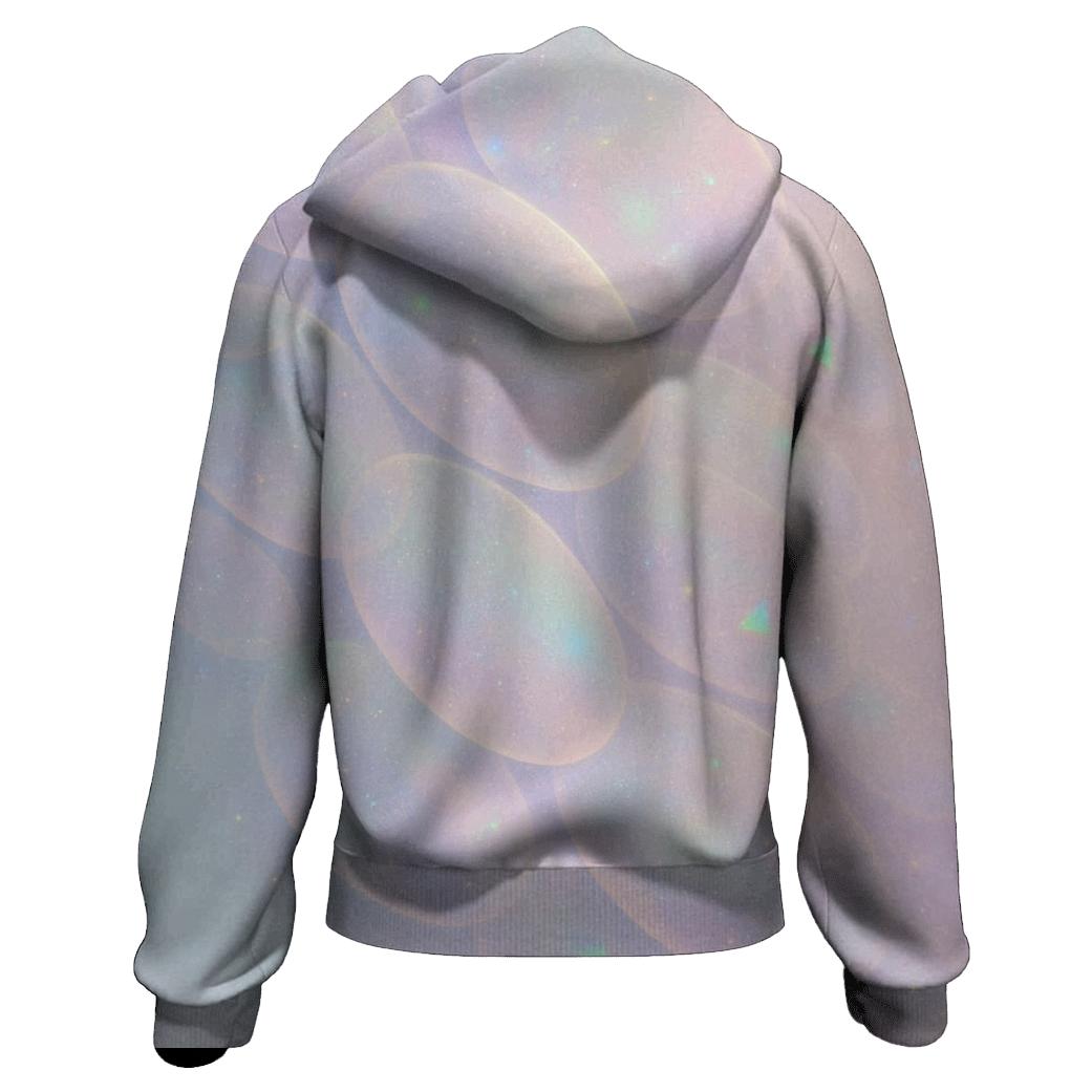 Opaline Aurora Veil printed hoodies