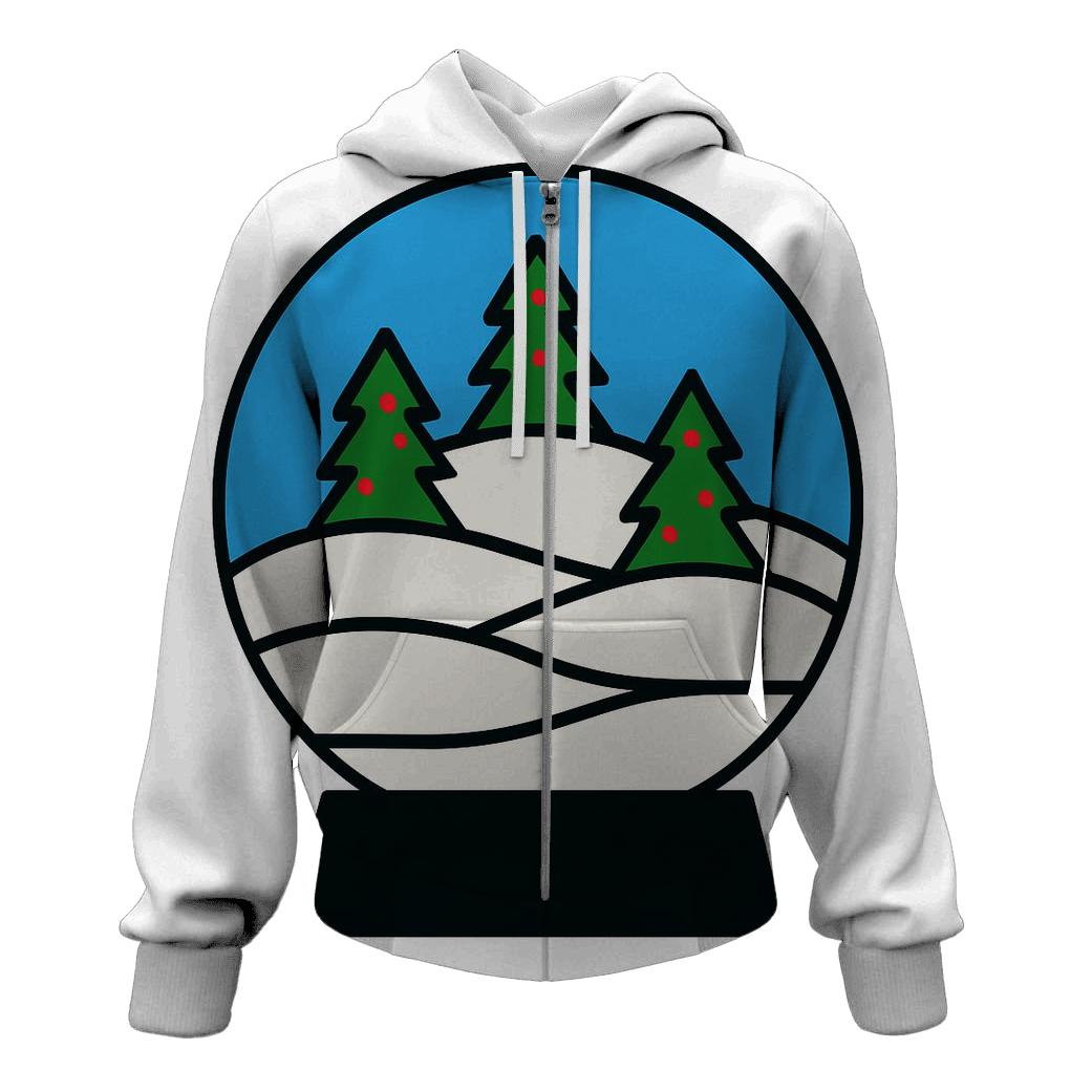 Snow Globe Circle Layers printed hoodies