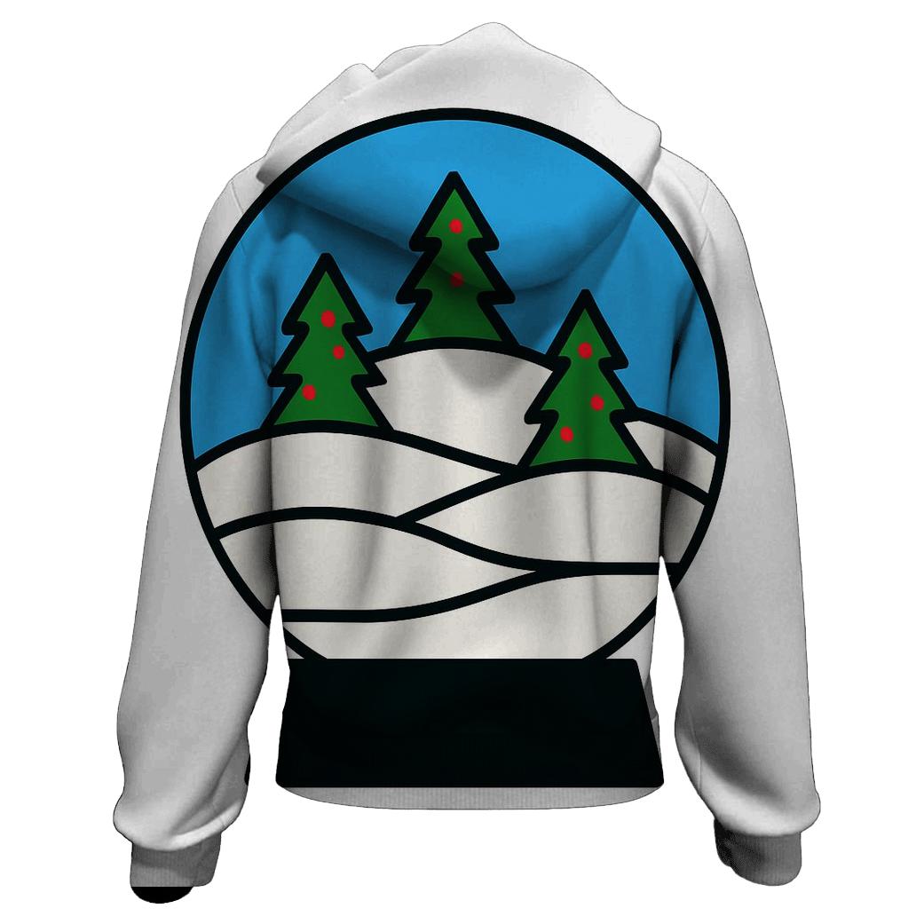 Snow Globe Circle Layers printed hoodies