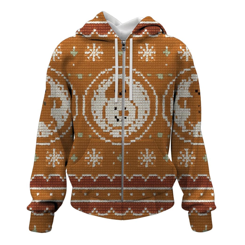Gingerbread Snowman Medallion Bands Design hoodie trends
