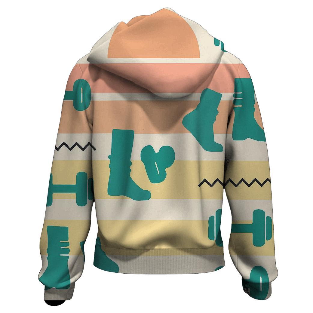 Sunrise Aerobics Stripe Wall hoodie designs