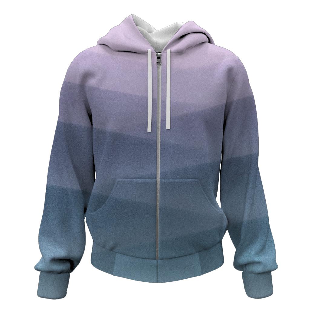 Arctic Twilight Gradient Steps graphic hoodies