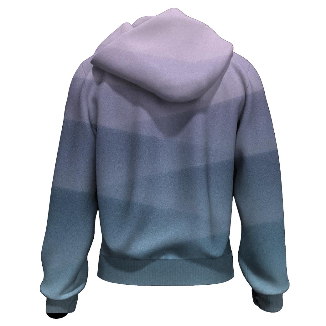 Arctic Twilight Gradient Steps graphic hoodies