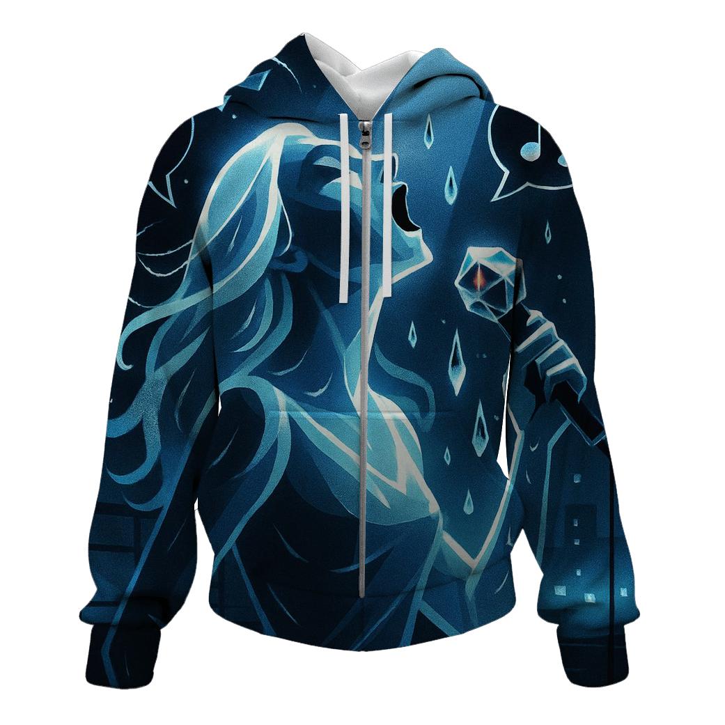 Crystal Rain Karaoke Phantom graphic hoodies