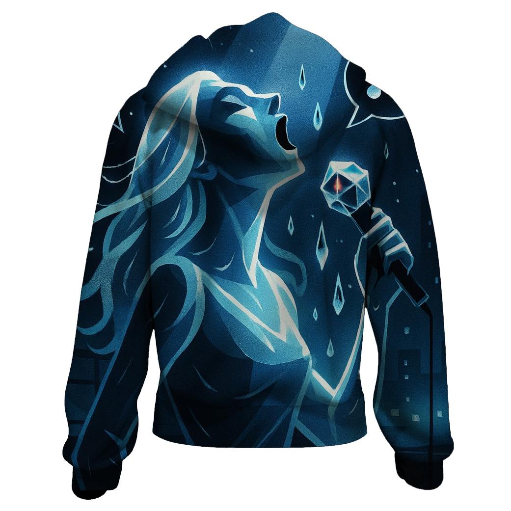 Crystal Rain Karaoke Phantom graphic hoodies