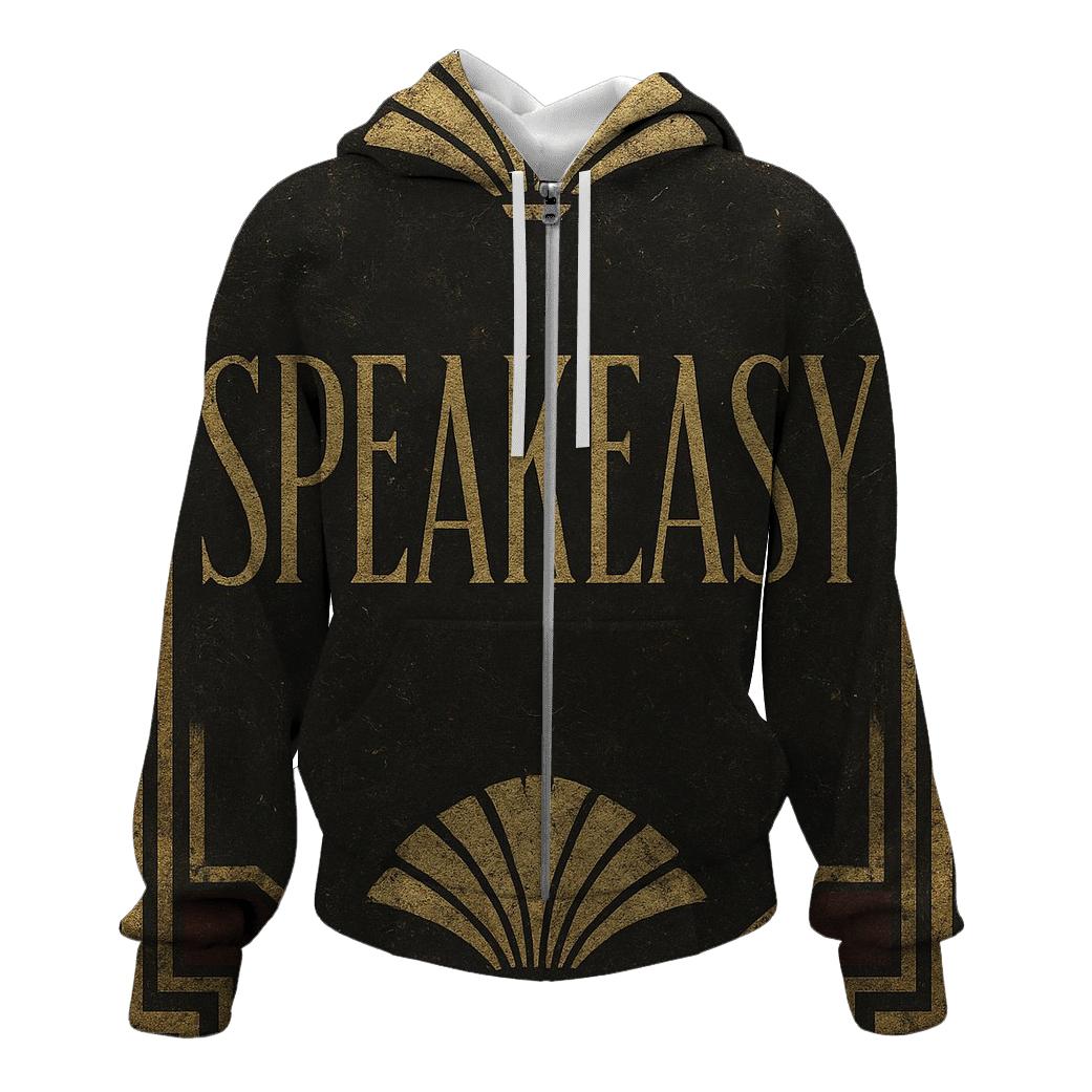 Art Deco 1920s Speakeasy Entrance Sign Graphic custom hoodies
