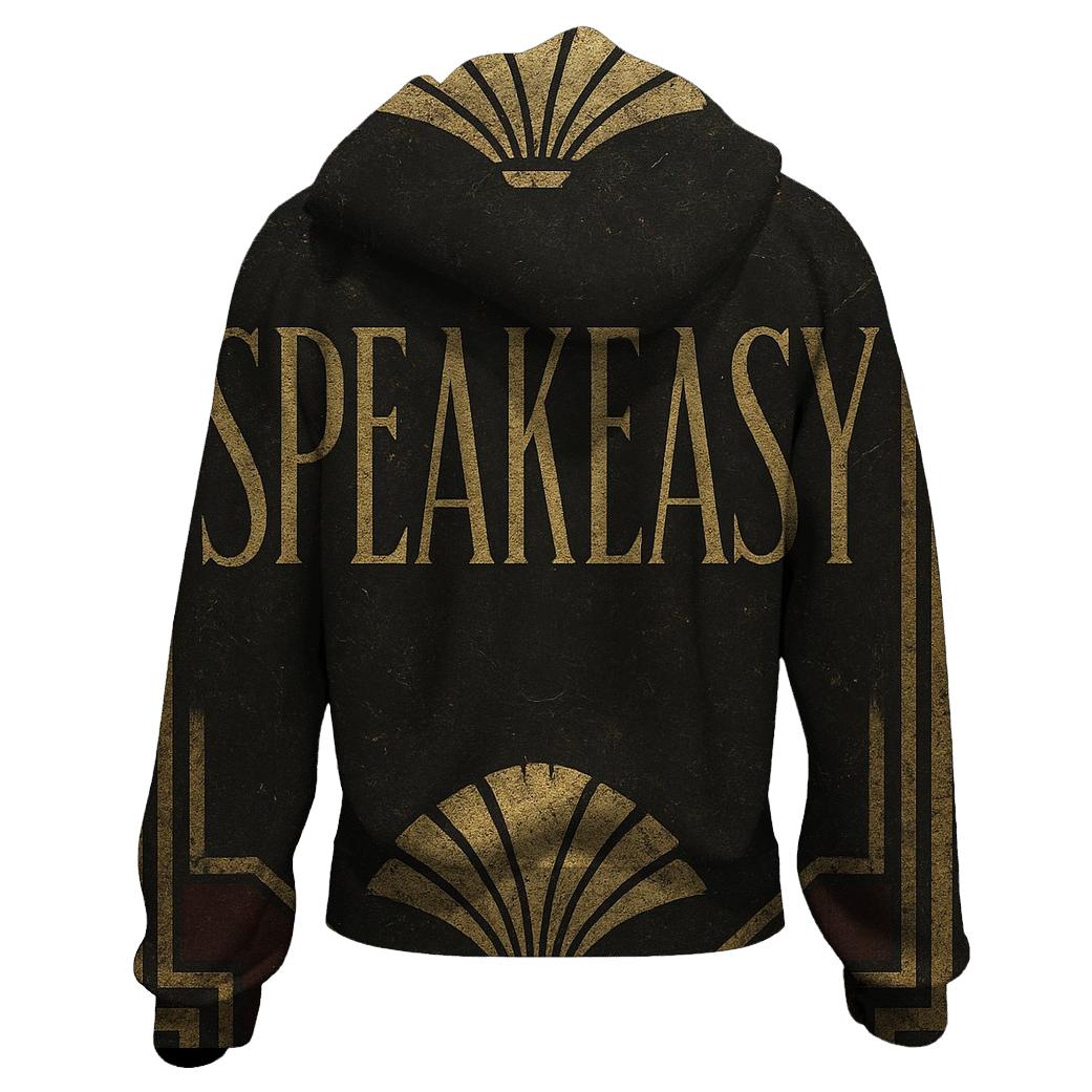 Art Deco 1920s Speakeasy Entrance Sign Graphic custom hoodies