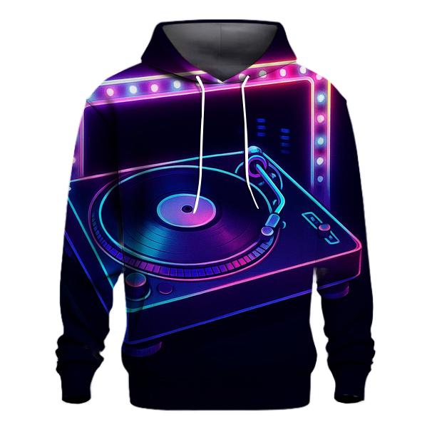 Neon Marquee Turntable pullover hoodies