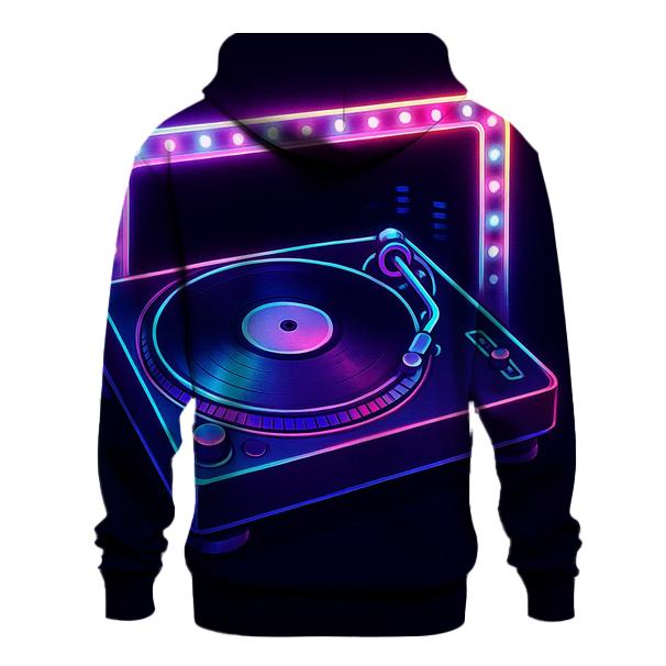 Neon Marquee Turntable pullover hoodies