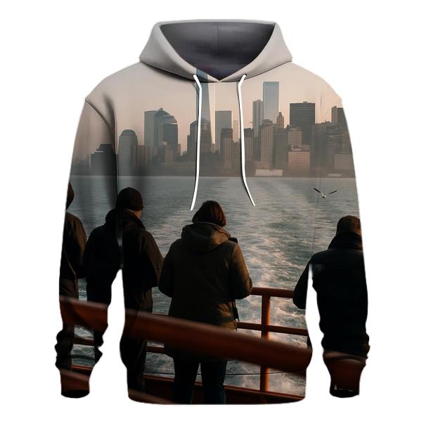 Staten Island Ferry Wake Toward Lower Manhattan pullover hoodies