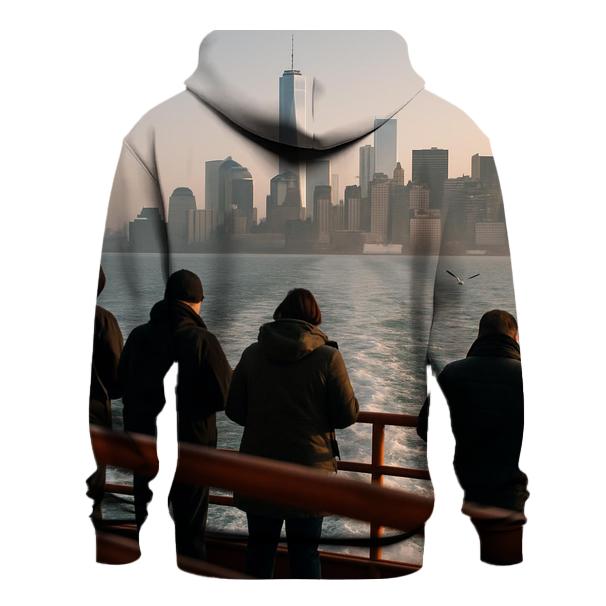 Staten Island Ferry Wake Toward Lower Manhattan pullover hoodies
