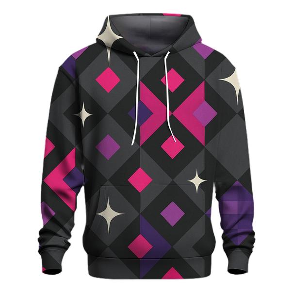 Disco Tile Sparkle Geometry embroidered hoodies