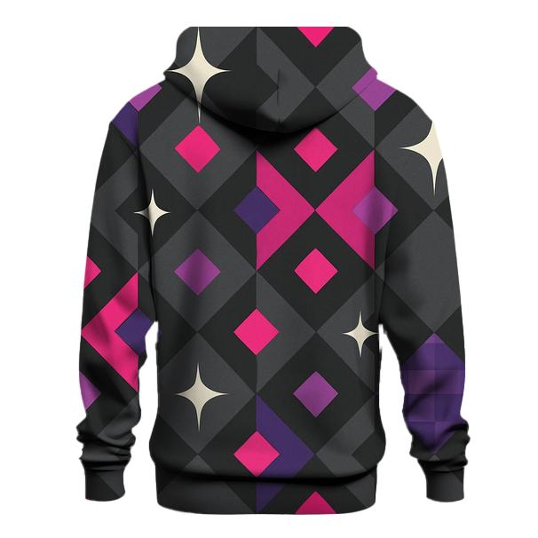 Disco Tile Sparkle Geometry embroidered hoodies