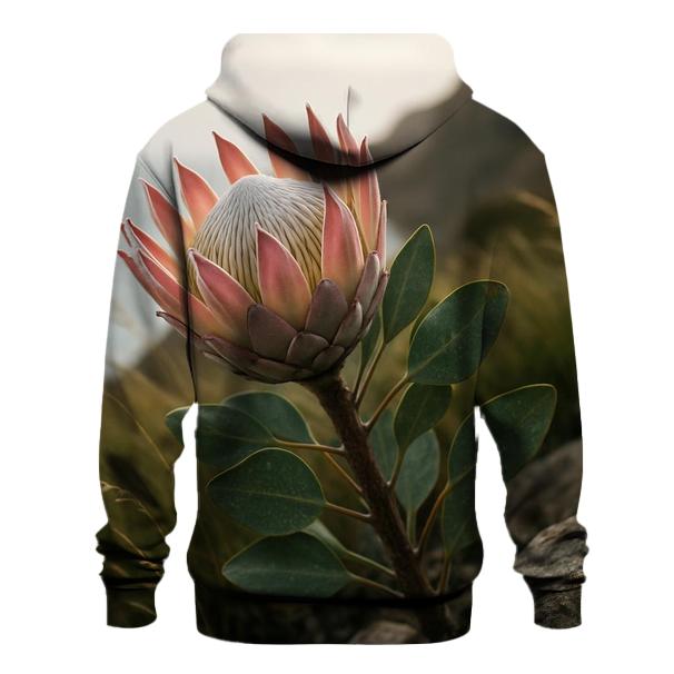 Protea Study On A Windy Coastal Cliff premium hoodies