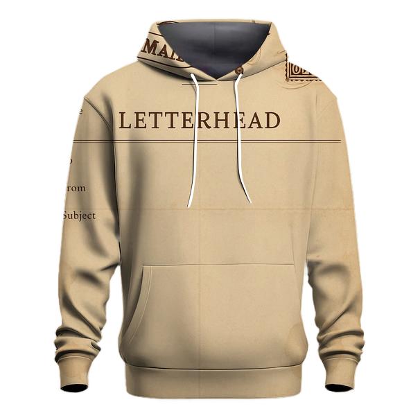 Sepia 1930s Airmail Letterhead With Propeller Plane designer hoodies