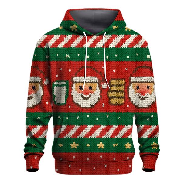Silly Santa Snack Row Design heavyweight hoodies