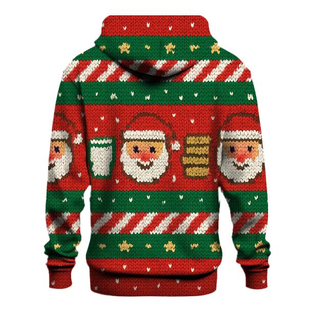 Silly Santa Snack Row Design heavyweight hoodies