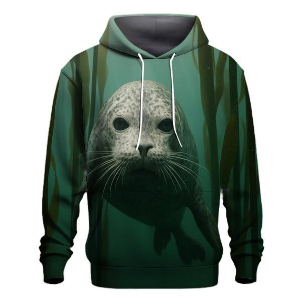 Kelp Forest Harbor Seal Thread graphic hoodies