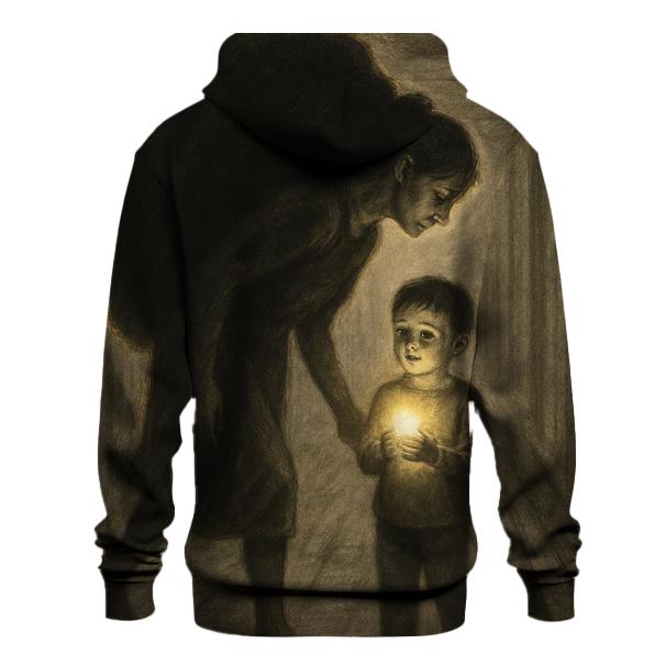 The Weight She Carried So My Hands Could Stay Open printed hoodies