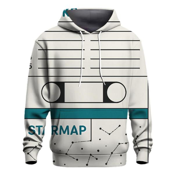Cassette J Card Star Map zip-up hoodies