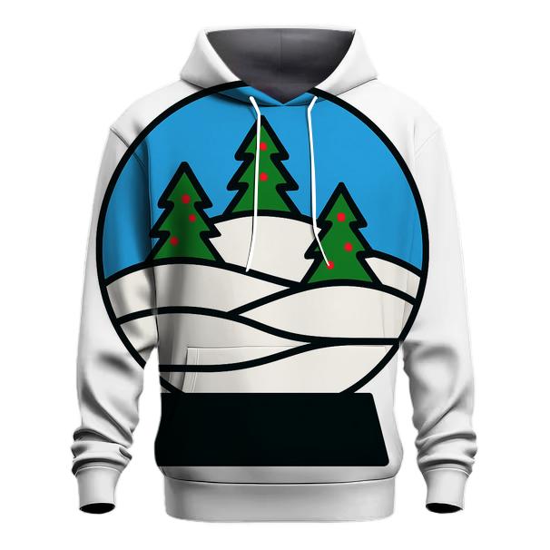 Snow Globe Circle Layers embroidered hoodies