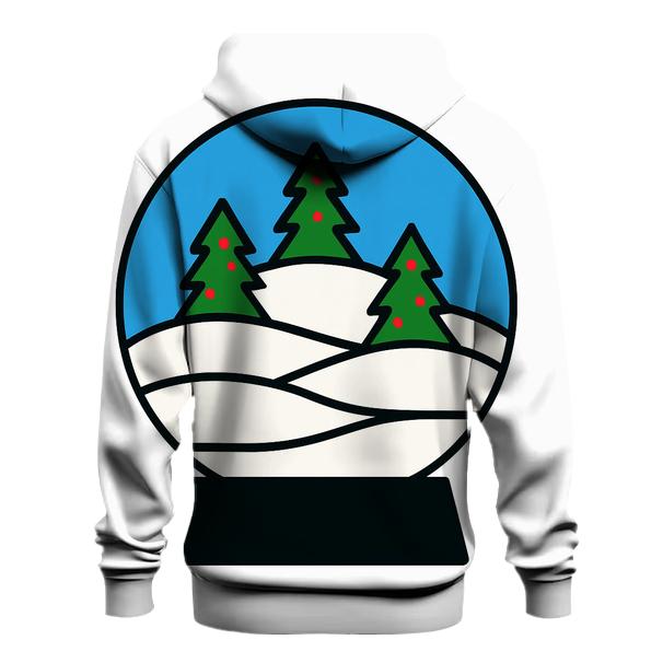 Snow Globe Circle Layers embroidered hoodies