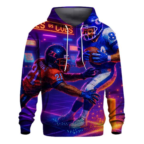 Neon Arcade End Zone Showdown heavyweight hoodies
