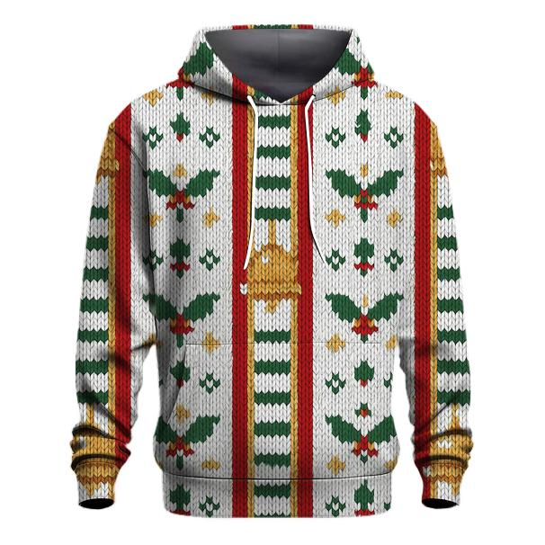 Jingle Bell Ladder Stripe Design graphic hoodies