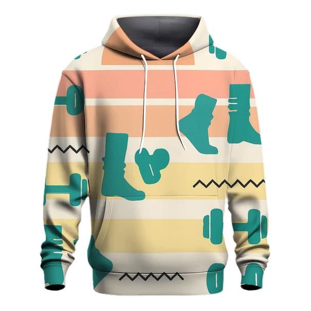 Sunrise Aerobics Stripe Wall hoodies fashion