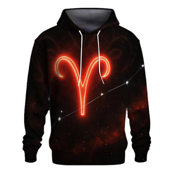 Aries Ram Horn Fire Constellation hoodie trends
