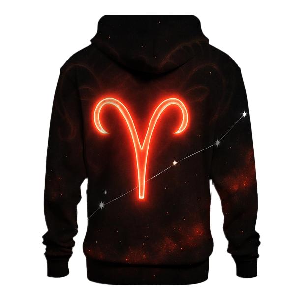 Aries Ram Horn Fire Constellation hoodie trends