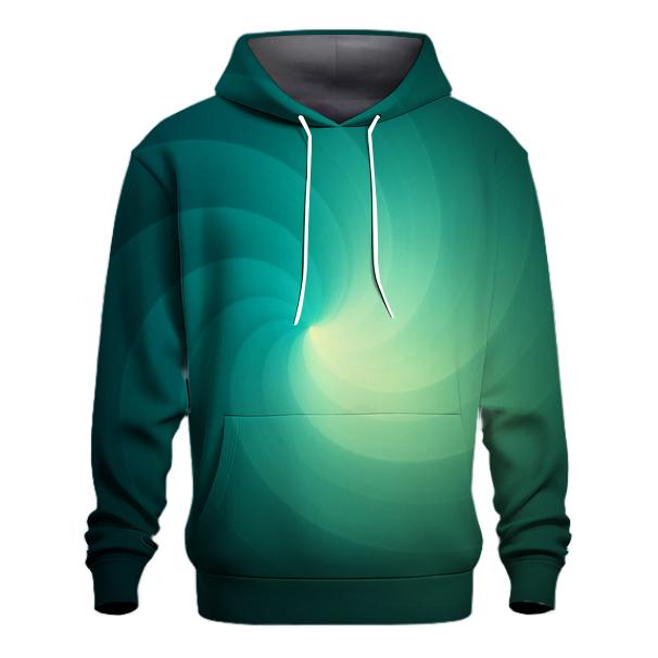 Orbiting Teal Dawn Spiral hoodie designs